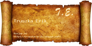 Truszka Erik névjegykártya